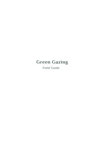 Green Gazing Field Guide booklt page 0